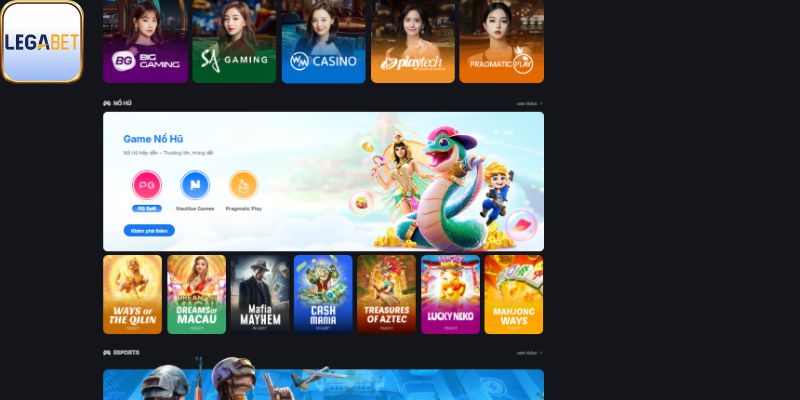 Legabet sở hữu kho game đồ sộ