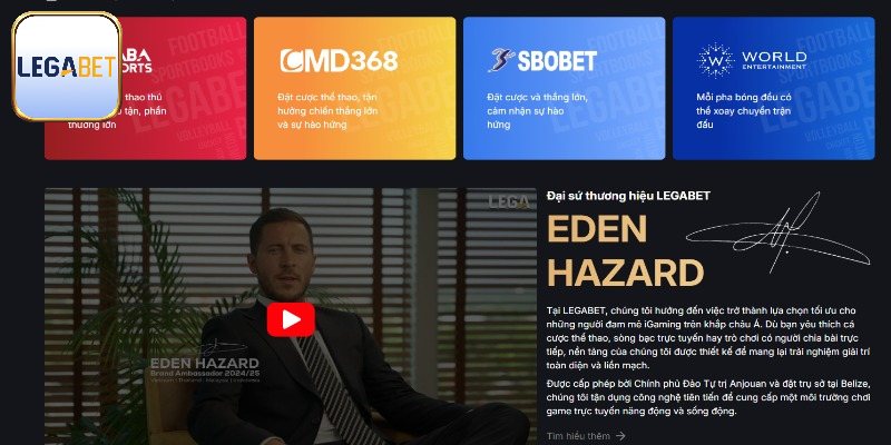 Sảnh thế thao Legabet thú vị hấp dẫn